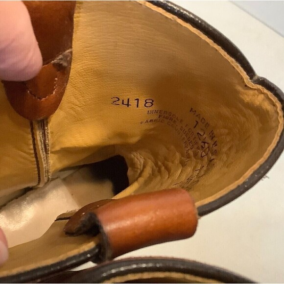 Vintage Kid's Cowboy Western Tooled Leather Boots Size 12.5 D  Made USA #2418 - Picture 11 of 12